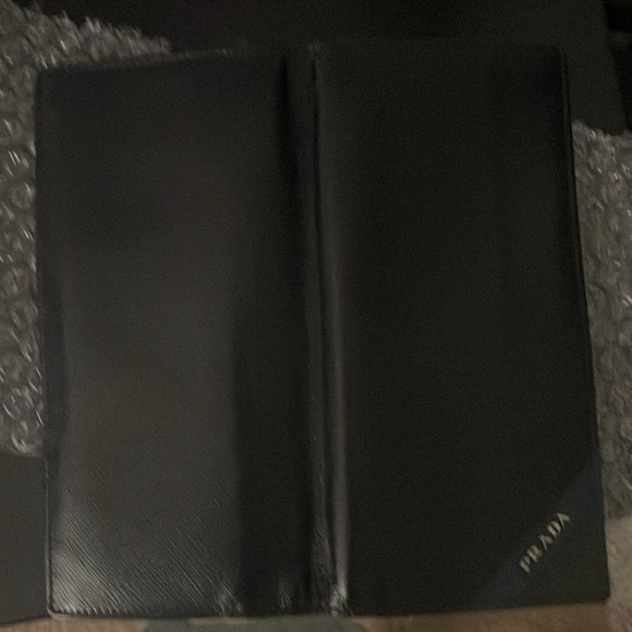 Prada Saffiano Leather Color Stripe Bifold Long Wallet - Picture 3 of 3